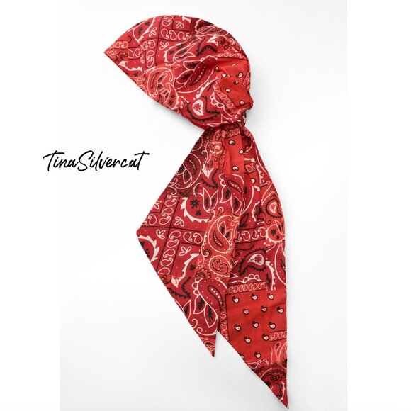 Zara Red Print Head Wrap NWT - Picture 3 of 6